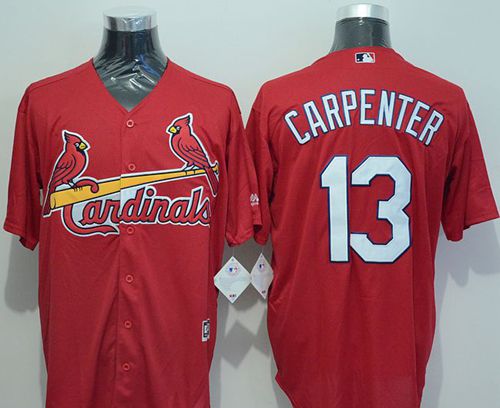 Cardinals #13 Matt Carpenter Red New Cool Base Stitched MLB Jersey - Click Image to Close